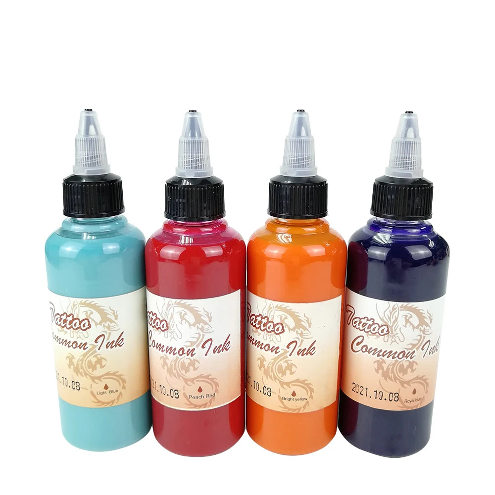 5Pcs Airbrush Temporary Fake Tattoo Ink Common For Body Art Gloss Tint Painting Beauty Pigment Semi Permanent Makeup Supplies