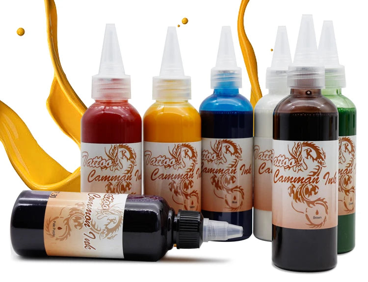 5Pcs  Airbrush Temporary Fake Tattoo Ink Common For Body Art Gloss Tint Painting Beauty Pigment Semi Permanent Makeup Supplies