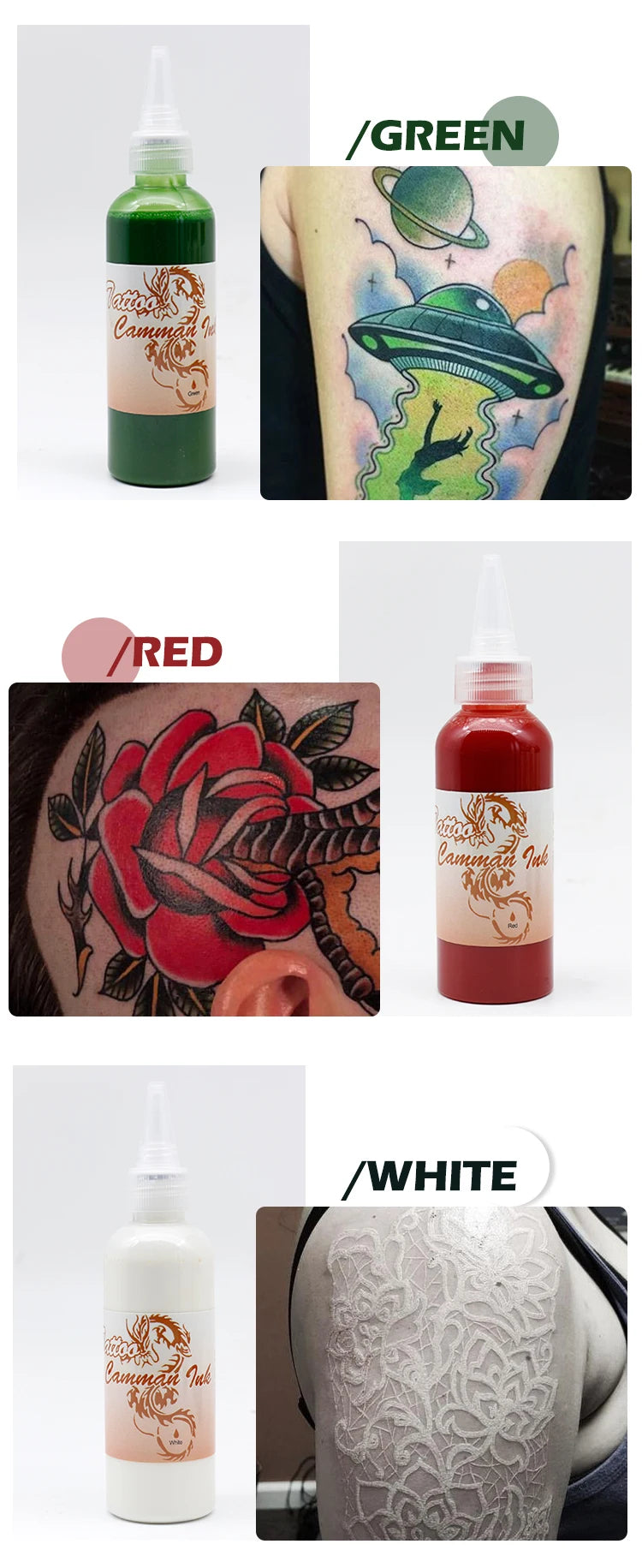5Pcs  Airbrush Temporary Fake Tattoo Ink Common For Body Art Gloss Tint Painting Beauty Pigment Semi Permanent Makeup Supplies