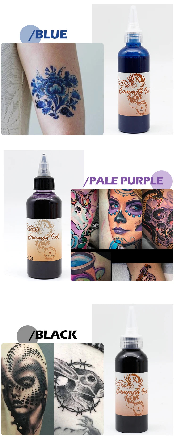 5Pcs  Airbrush Temporary Fake Tattoo Ink Common For Body Art Gloss Tint Painting Beauty Pigment Semi Permanent Makeup Supplies